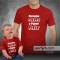 Conjunto de T-shirt para Pai e Bebé Gordinho Careca e super Feliz