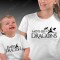 T-shirts Mother of Dragons / Game of Thrones Mãe - Bebé, Conjunto de uma t-shirt de mulher + uma t-shirt de bebé